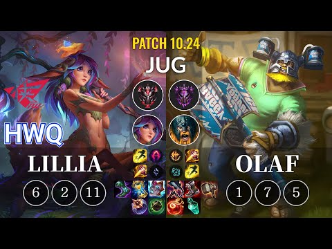 RWS HwQ Lillia vs Olaf Jungle - KR Patch 10.24