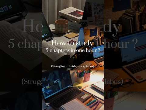 How to study 5 chapters in one hour?🥹💔💯 #study #studymotivation #exam #howto #trending