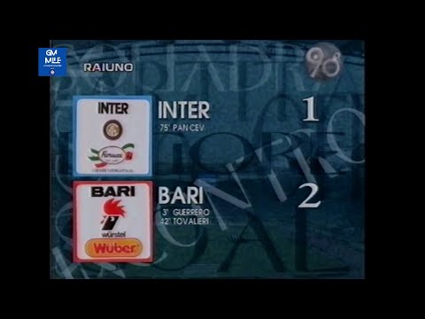 1994-95 (6^ - 16-10-1994) INTER-Bari 1-2 [Guerrero,Tovalieri,Pancev] Servizio 90°Minuto Rai1