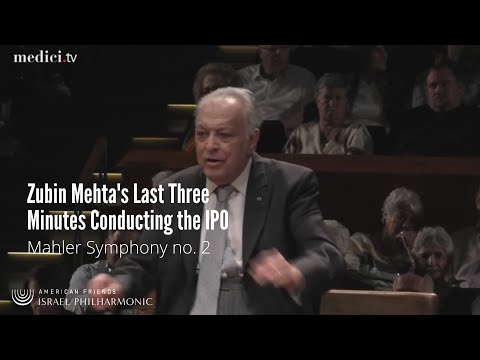 Zubin Mehtas last 3 minutes conducting the IPO - Mahler Symphony No. 2