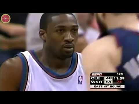 LeBron James vs Gilbert Arenas！NBA Playoffs ECFR 2006.5.5 Cavaliers at Washington Wizards G6