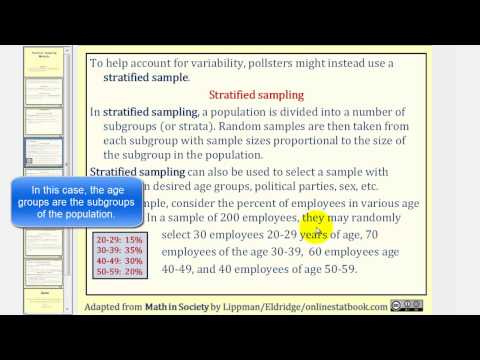 Statistics: Sampling Methods