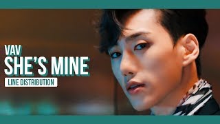 VAV - She's Mine Line Distribution (Color Coded) | 브이에이브이 - 쉬즈마인