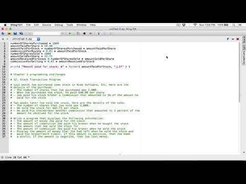 2 12 Stock Transaction Program Python