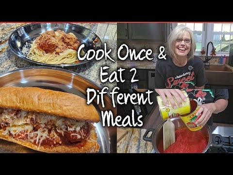 1 Entree: 2 Completely Different Meals For A Family ~ Homemade Spaghetti & Meatballs