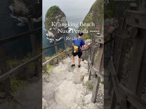 Kelingking Beach -Instagram VS Reality. #bali  #kelingkingbeach #balitravel #sunset #baliadventure