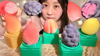 Download lagu ASMR 3D Fruit Ice Cream🍓🥭🍑🍇🍋【Mukbang/ Eating Sounds】【English subtitles】 mp3