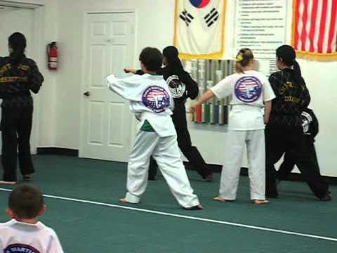 Basic form #1 for Yellow belt testing Tae Kwon do - Dylan