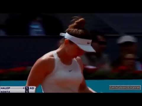 Simona Halep vs Johanna Konta Madrid WTA 2019 Highlights
