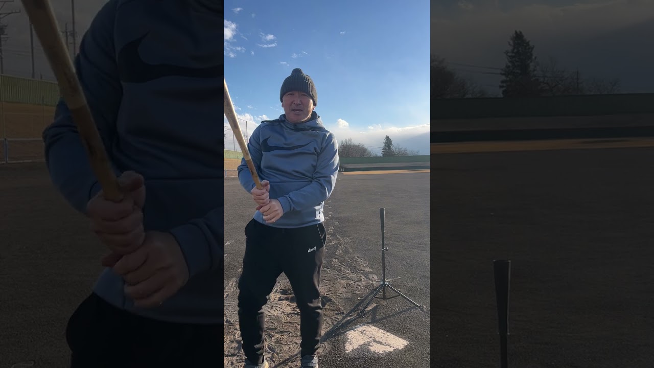 元プロ野球選手のガチ置きティー #野々垣武志 #野球 #置きティー #フルスイング #スライス #54歳