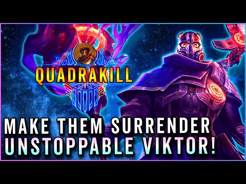 VIKTORIOUS | I GOT A QUADRAKILL AND MADE SURRENDER!! | SEASON 11 VIKTOR VS RYZE FULL GAMEPLAY!