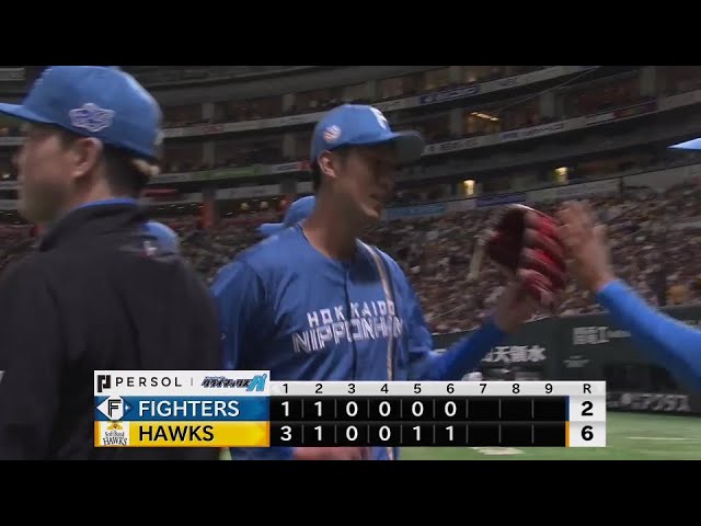 【6回裏】見事な火消し!! ファイターズ・福島蓮 満塁のピンチ登板するもしっかりと抑える!!  2024年10月17日 福岡ソフトバンクホークス 対 北海道日本ハムファイターズ