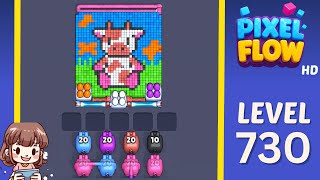 Pixel Flow Level 730 Solution Walkthrough