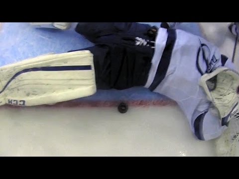 Dubinsky is denied by the magic puck