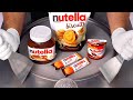 Nutella ASMR Mukbang Nutella Ice Cream Rolls With Chocolate Spread Biscuits GO B Ready