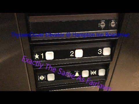 ThyssenDover Hydraulic Elevator @ Hampton Inn Boardman Ohio  (READ DESCRIPTION)