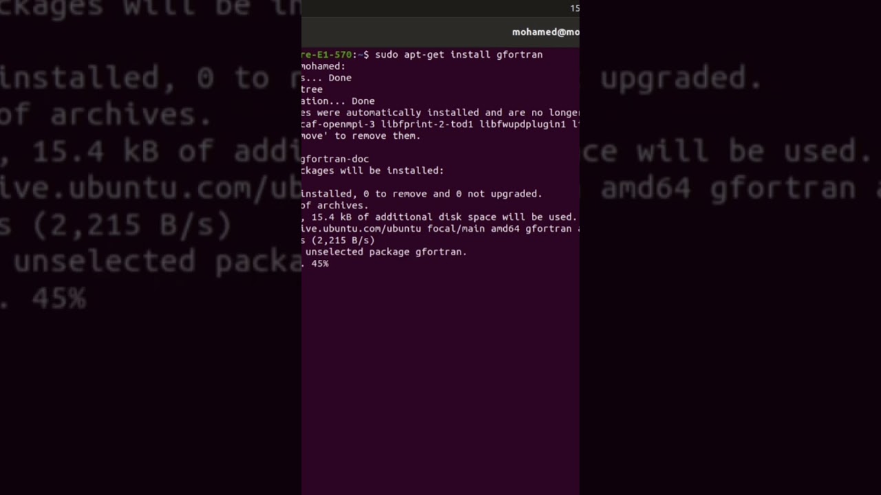 install fortran Ubuntu