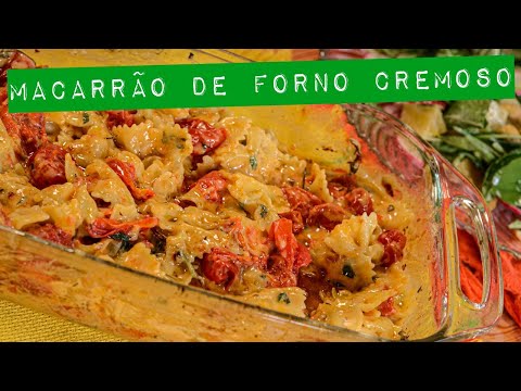 COMO FAZER MACARRÃO DE FORNO CREMOSO COM REQUEIJÃO E TOMATINHOS + SALADA REFRESCANTE | Raquel Novais