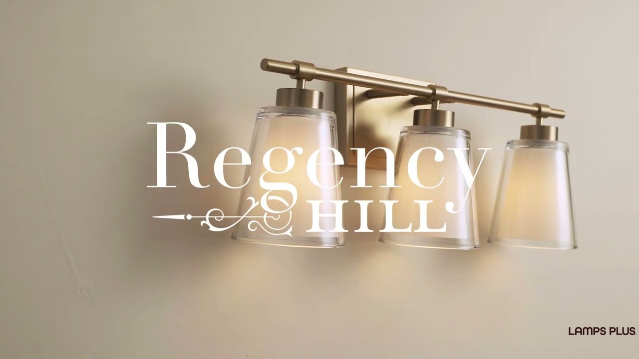 Video 1 Watch A Video About the Abigail Soft Gold Opal Glass 3 Light Bath Light