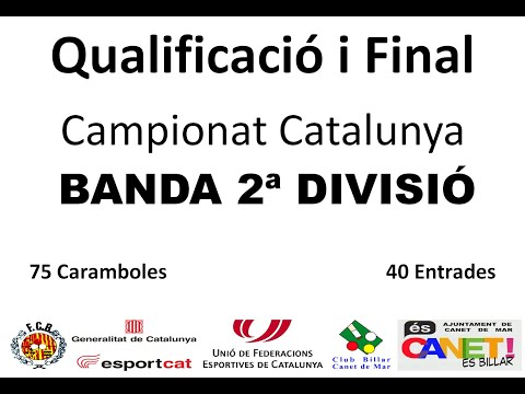 QUALIFICACIO I FINAL CAMPIONAT CATALUNYA BANDA 2ª DIVISIO