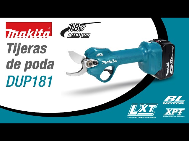 Vídeo relacionado con Makita DUP181Z - Tijeras de podar sin escobillas LXT de iones de litio de 18 V, baterías y cargador no incluidos