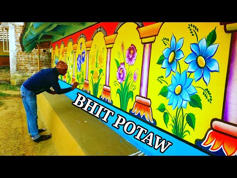 DML dada hak bhit re baha rohoy //new design santhali traditional wall painting 2023 24