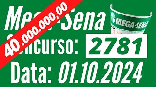 ???? MEGA-SENA de hoje, Mega-Sena de 1/10, Resultado MEGA-SENA,