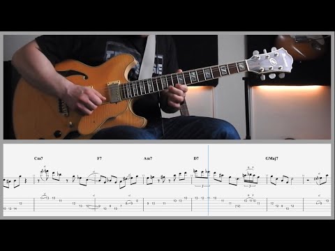 Pent-Up House Clifford Brown Solo, with Tablature Transcription for Guitar