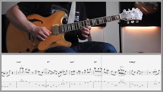 Pent-Up House Clifford Brown Solo, with Tablature Transcription for Guitar