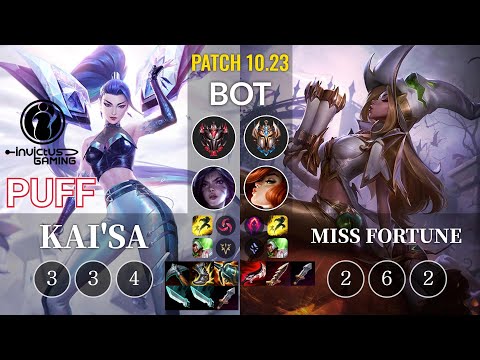 IG Puff Kai'Sa vs Miss Fortune Bot - KR Patch 10.23