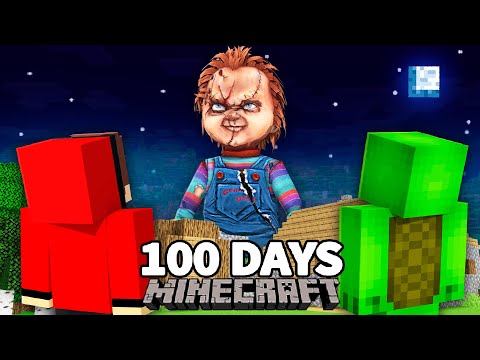 Surviving 100 Days With Giant Chucky in Minecraft Challenge