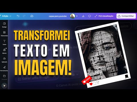 Como Criar Imagens com Texto no Canva (Blend Image + Efeito Profissional)