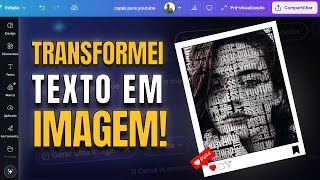 Como Criar Imagens com Texto no Canva (Blend Image + Efeito Profissional)