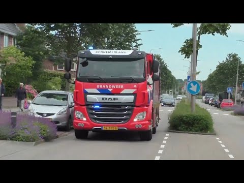 Brandweer Velsen Zuid 2X WT 122462 8X TS 122430 9X HW 122450 1X WO 122410 met spoed naar meldingen
