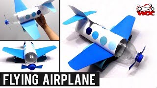 How to Make a Flying Airplane using Plastic Bottle | DIY Plastic Bottle | Best out of Waste