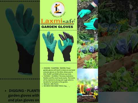 Laxmisafe Cotton PU Leather Coated Garden Gloves
