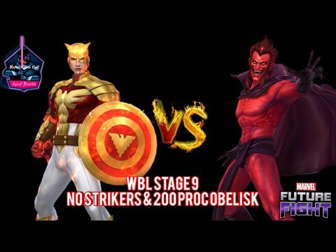 Phoenix Captain America vs WBL Mephisto Stage 9 Without Strikers & Obelisk | Marvel Future Fight 7.5