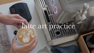 latte art practice | it's okay not to be perfect 😌