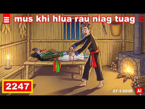 dab hais hmoob - 2247 - 27-1-2026 mus khi hlua rau niag tuag, ดูแล้วกลัว, that day.