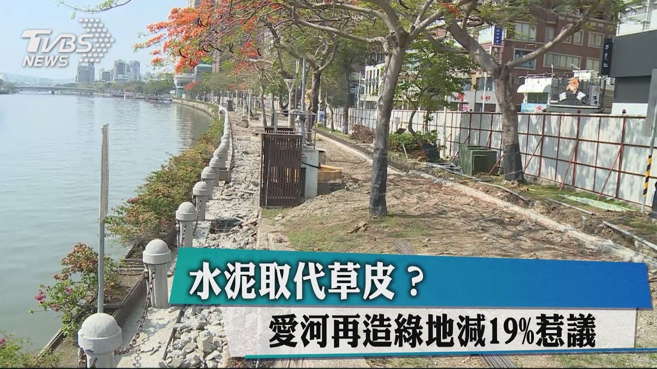 水泥取代草皮? 愛河再造綠地減19%惹議