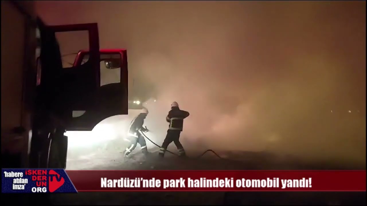 Nardüzü’nde park halindeki otomobil yandı!