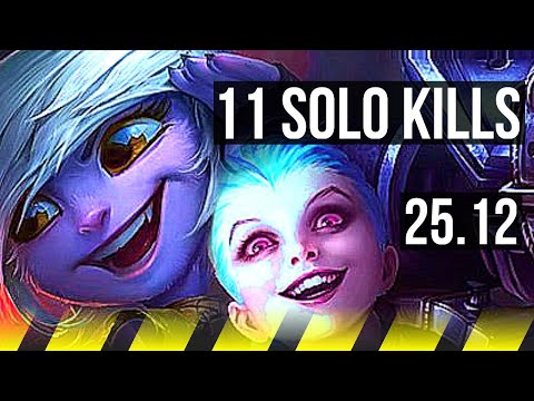 TRISTANA & Pyke vs JINX & Elise (ADC) | 11 solo kills, 64k DMG, Comeback | EUW Diamond | 25.12
