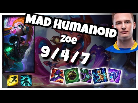 Zoe vs Twisted Fate MAD Humanoid MID (9/4/7) - v10.25