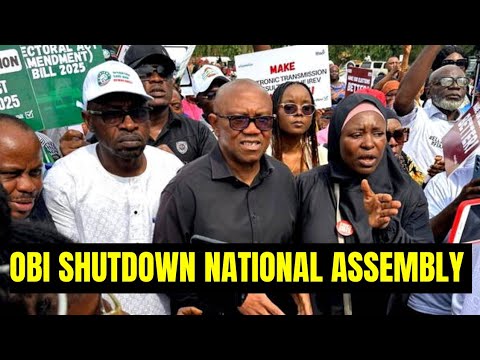 ÚLTIMA HORA: Peter Obi clausura la Asamblea Nacional en una protesta masiva contra el Senado
