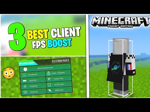 Top 3 Incredible Clients For Minecraft PE || FPS Boost Client MCPE 1.20