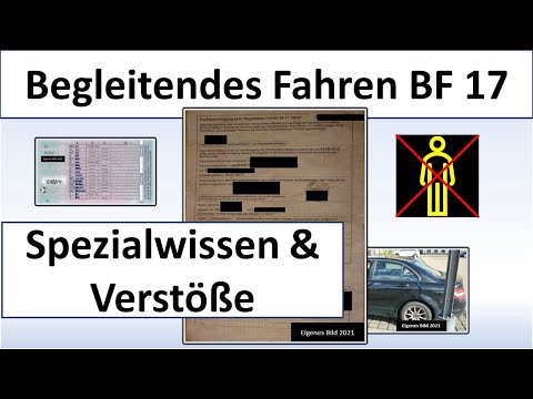 Betrunkene Begleitperson; Verstöße beim begleitenden Fahren 17. BF17 ohne Begleitperson und mehr...