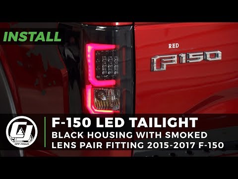2015-2017 F-150 Install: Pair of LED Taillights with Black Housing and a Smoked Lens