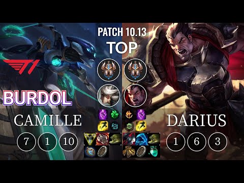 T1 Burdol Camille vs Darius Top - KR Patch 10.13