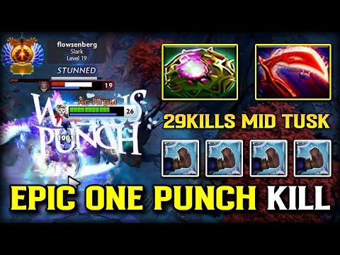 EPIC ONE PUNCH KILL MID Tusk | 29KILLS With OC + Desolator Build | KILLING OPPS IN 2SEC | DOTA 2