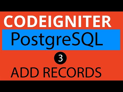 3 Add New Data from CodeIgniter to PostgreSQL | Insert Update Delete CodeIgniter PostgreSQL